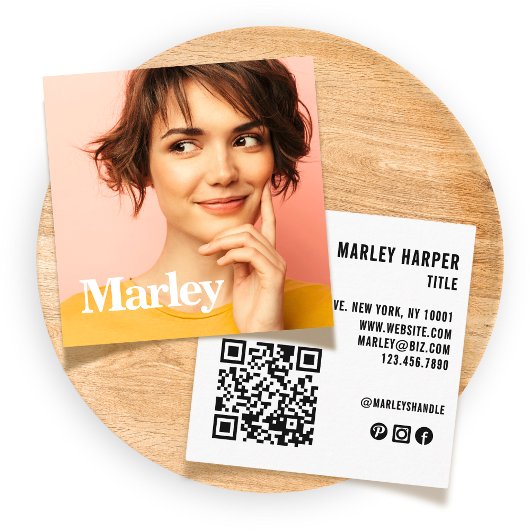 Schattigee eenvoudige professionele moderne leuke  vierkante visitekaartje