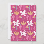 Schattigee Eenvoudige Roze Dinosaurus 2e Verjaarda Kaart (Achterkant)