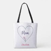 Schattigee eenvoudige sentimentele Moederdag Tote Bag (Achterkant)