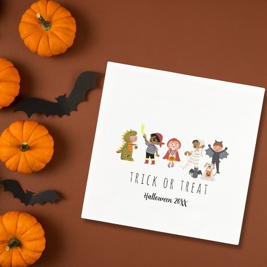 Schattigee Eenvoudige Trick or treat Halloween Pap Servet