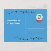Schattigee eenvoudige tropische vakantie kerstgroe briefkaart (Achterkant)