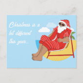 Schattigee eenvoudige tropische vakantie kerstgroe briefkaart (Voorkant)