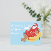 Schattigee eenvoudige tropische vakantie kerstgroe briefkaart (Staand voorkant)