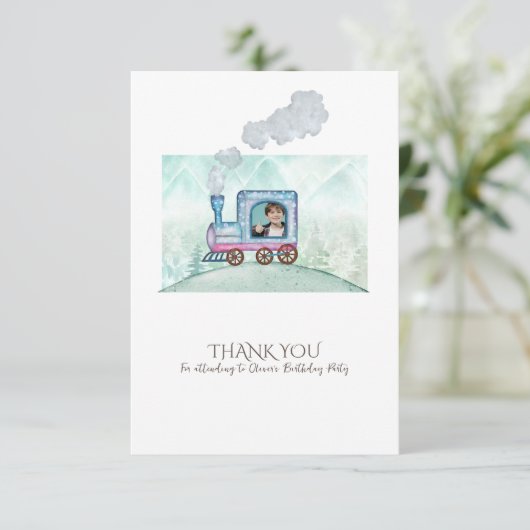 Schattigee eenvoudige verjaardag Dank u ontwerp vo Bedankkaart (Staand voorkant)