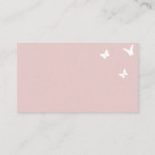 Schattigee Eenvoudige Vlinder Baby shower Luier Ra Informatiekaartje (Achterkant)