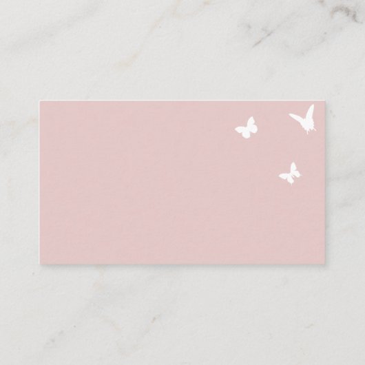 Schattigee Eenvoudige Vlinder Baby shower Luier Ra Informatiekaartje (Achterkant)
