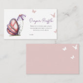 Schattigee Eenvoudige Vlinder Baby shower Luier Ra Informatiekaartje (Voorkant / Achterkant)