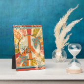 Schattigee Eenvoudige Vrede Quote Folk Duiven Kleu Fotoplaat (Zijkant)