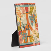 Schattigee Eenvoudige Vrede Quote Folk Duiven Kleu Fotoplaat (Zijkant)