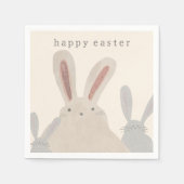 Schattigee Eenvoudige Waterverf Bunny Paasservette Servet (Voorkant)