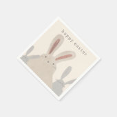 Schattigee Eenvoudige Waterverf Bunny Paasservette Servet (Hoek)