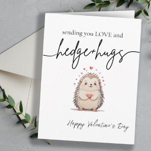 Schattigee & Eenvoudige Waterverf Hedgehog Valenti Kaart