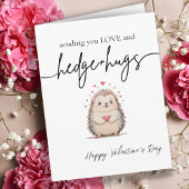 Schattigee & Eenvoudige Waterverf Hedgehog Valenti Kaart