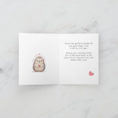 Schattigee & Eenvoudige Waterverf Hedgehog Verjaar Kaart (Binnen)