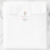 Schattigee Eenvoudige Waterverf Wildflower Baby sh Ronde Sticker (Tas)