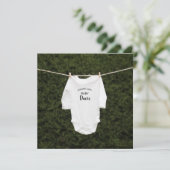 Schattigee eenvoudige winterfotozwangerschap aankondiging (Staand voorkant)