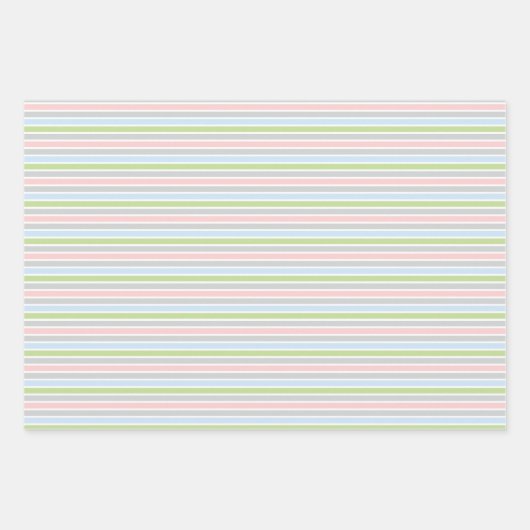 Schattigee Eenvoudige Zachte Pastel Bloemen & Stre Inpakpapier Vel (Voorkant 2)