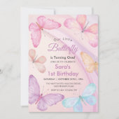 Schattigee eerste 1e verjaardag Kleine kleurrijke  Kaart (Voorkant)