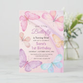 Schattigee eerste 1e verjaardag Kleine kleurrijke  Kaart (Staand voorkant)