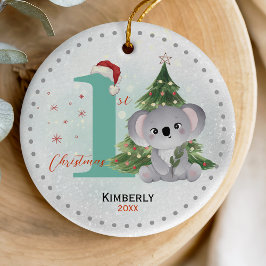 Schattigee eerste baby kerstboom keramisch ornament