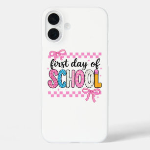 Schattigee eerste dag schoolontwerp iPhone 16 plus hoesje