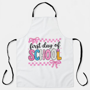 Schattigee eerste dag schoolontwerp schort
