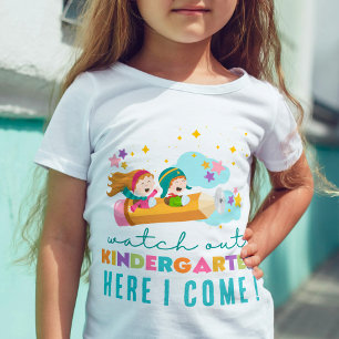Schattigee eerste dag van de kleuterschool plezier t-shirt
