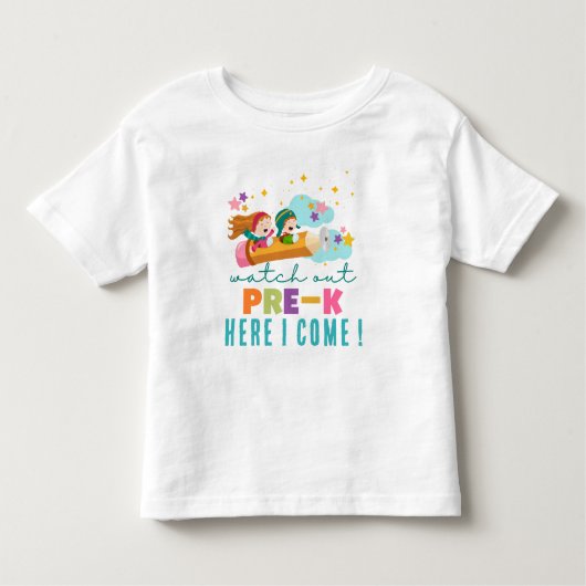 Schattigee eerste dag van school leuk meisje pre-k kinder shirts (Voorkant)