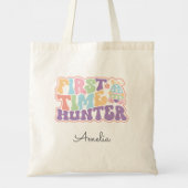 Schattigee eerste keer Hunter Easter Egg Hunt Canv Tote Bag