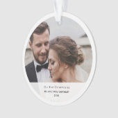 Schattigee eerste kerst bruiloft foto aandenken ornament (voorkant)