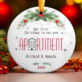 Schattigee eerste kerst in ons nieuwe appartement keramisch ornament