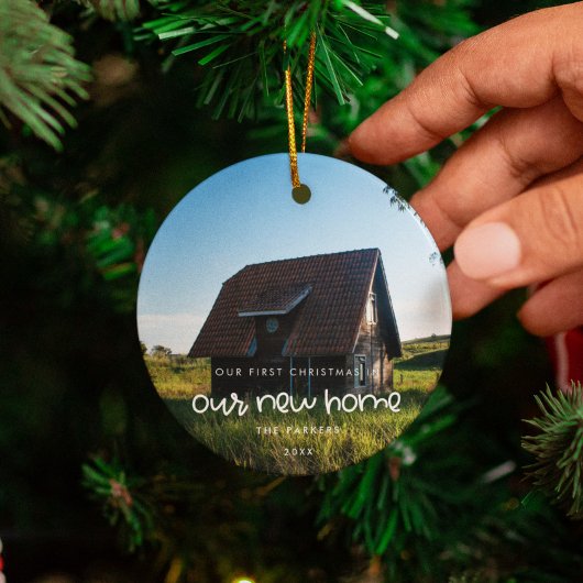 Schattigee eerste kerst in ons nieuwe huis Foto Keramisch Ornament