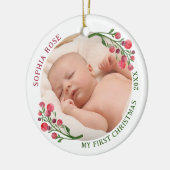 Schattigee eerste kerst nieuwe baby keramische Orn Keramisch Ornament (Links)