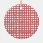 Schattigee eerste Kerst verloving bloemengroen Keramisch Ornament (Achterkant)