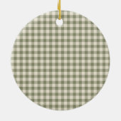 Schattigee eerste Kerst verloving groene bomen Keramisch Ornament (Achterkant)