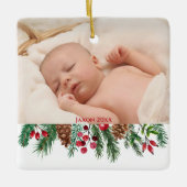 Schattigee eerste kerstdag als opa en oma keramisch ornament (Voorkant)