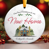 Schattigee eerste kerstdagen in onze nieuwe huisbo keramisch ornament