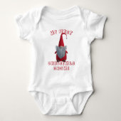 Schattigee Eerste Kerstmis Gnome Vakantie Baby Bod Romper (Voorkant)