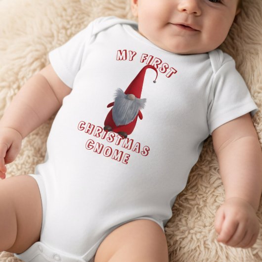 Schattigee Eerste Kerstmis Gnome Vakantie Baby Bod Romper