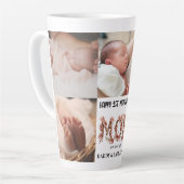 Schattigee eerste Moederdag mam | Fotocollage Latte Mok (Linkerhoek)