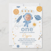 Schattigee eerste reis rond de zon 1e verjaardag kaart (Voorkant)