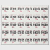 Schattigee eerste Rodeo Roze gepersonaliseerde 1e  Cadeaupapier (Vlak)