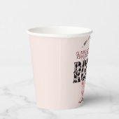 Schattigee eerste Rodeo Roze gepersonaliseerde 1e  Papieren Bekers (Rechts)