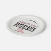 Schattigee eerste Rodeo Roze gepersonaliseerde 1e  Papieren Bordje (Gekanteld)