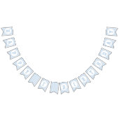 Schattigee eerste verjaardag blauw geruite patroon vlaggetjes (Alle)