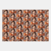 Schattigee Eerste Verjaardag Custom Kawaii Kaarsba Inpakpapier Vel (Voorkant 2)