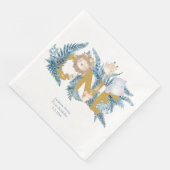 Schattigee eerste verjaardag safari dieren servet (Hoek)