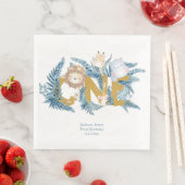 Schattigee eerste verjaardag safari dieren servet (Insitu)