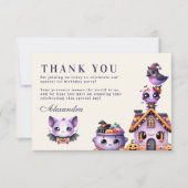 Schattigee eerste verjaardag van Halloween Bedankkaart (Voorkant)