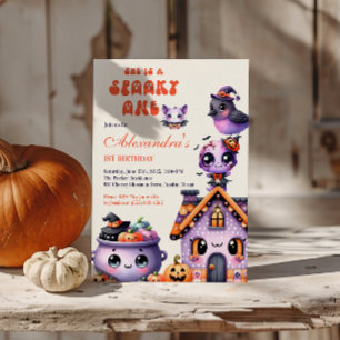 Schattigee eerste verjaardag van Halloween Kaart